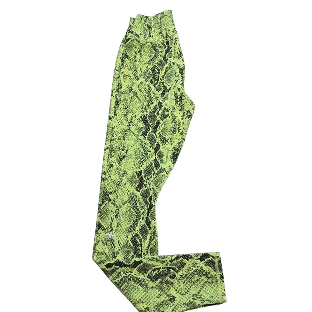 Alo Yoga Snakeskin Vapor Leggings Green Size Small - Picture 7 of 12